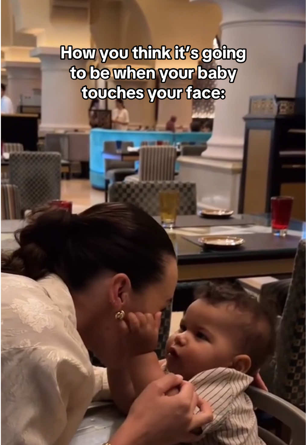 A post by @lisafiitt on TikTok caption: Does anyone else’s baby do this?! 😅 #funny #motherhood #babytok #family #fyp 