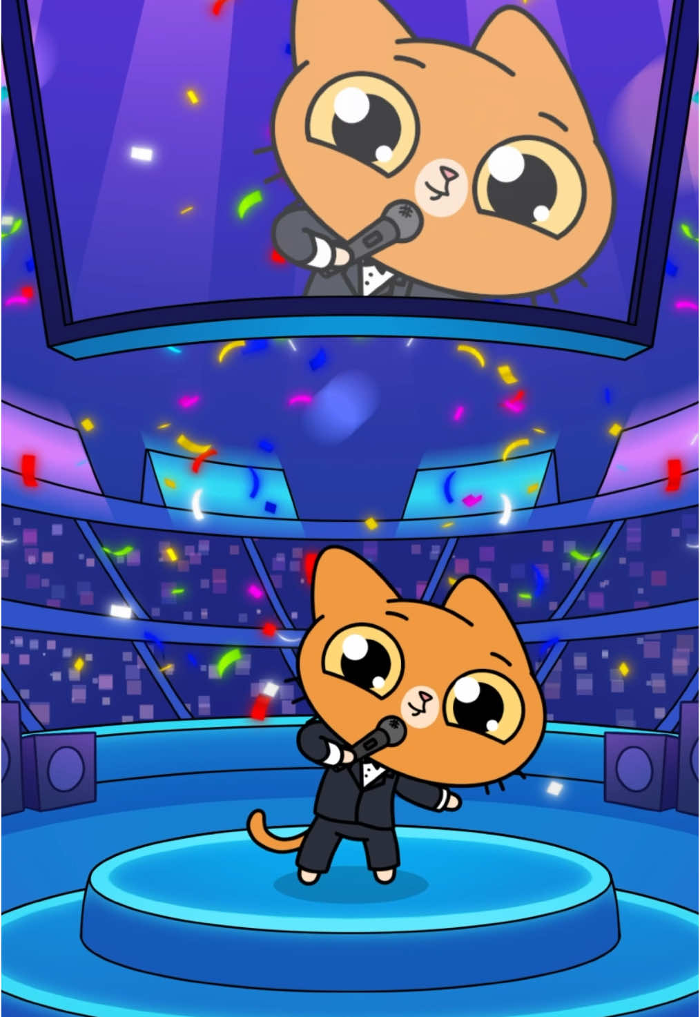 A post by @simbachka on TikTok caption: ПОДАРИ СВОЙ ГОЛОС КОТИКУ! 🎤 #симбочкапимпочка #симбочка #kittyshorts