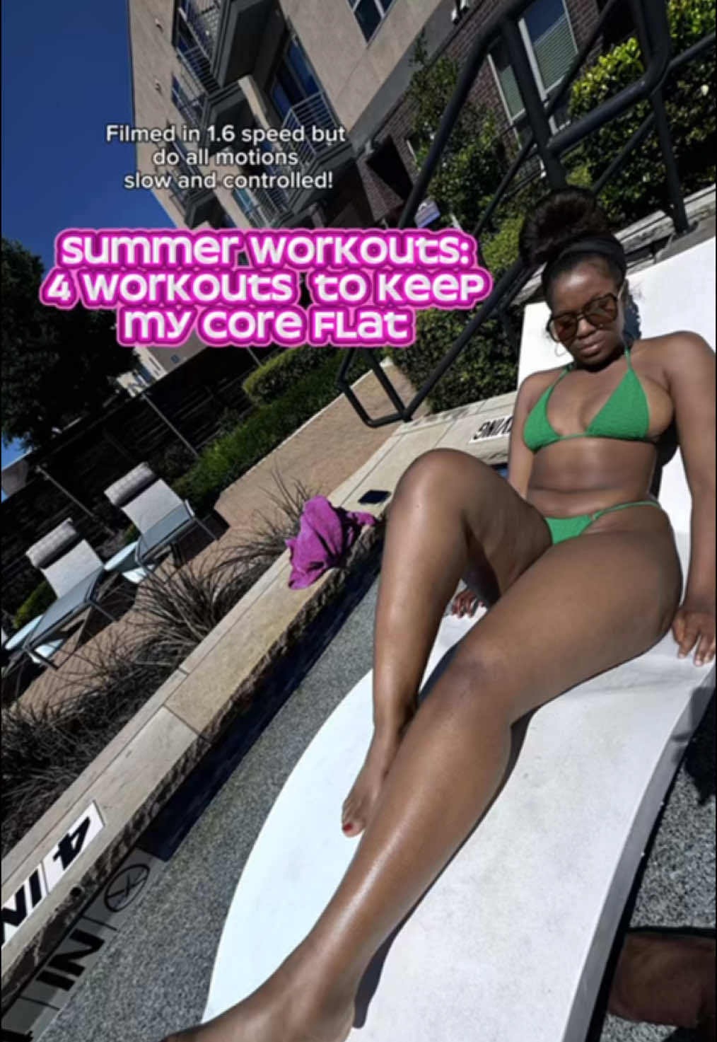 A post by @chloeuniqueee on TikTok caption: Here are some easy workouts to incorporate for a tight core during summer ✨ #chloeuniqueee #healthadvocate #nutrionist #fitness #CapCut 