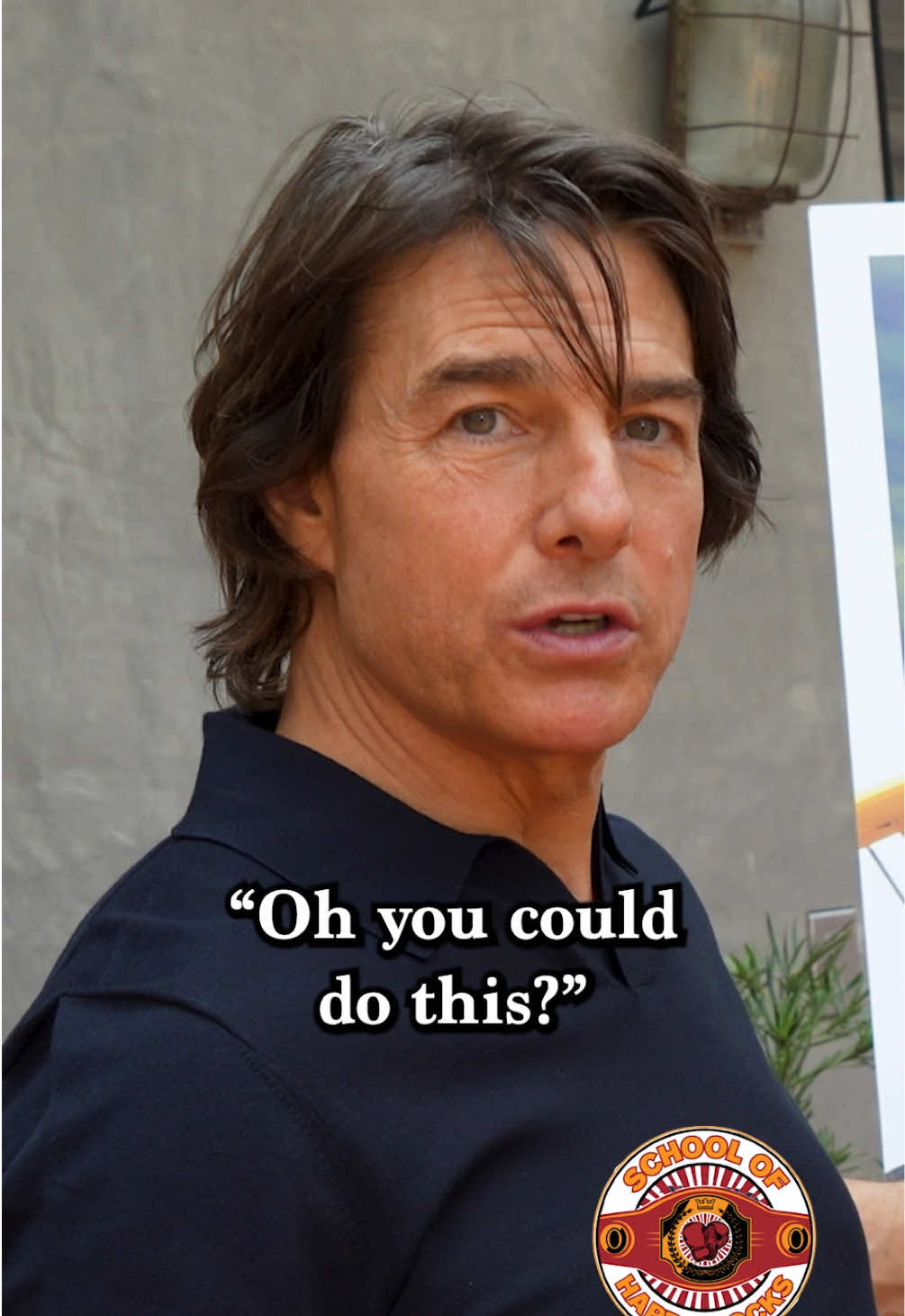 A post by @theschoolofhardknocks on TikTok caption: I interviewed the legendary @Tom Cruise 🤯 I asked him the biggest driving factor to his success throughout his career and his best advice to the younger generation. @Mission Impossible The Final Reckoning is in theaters NOW! Go see it! #wealth #entrepreneur #financialfreedom #motivation 
