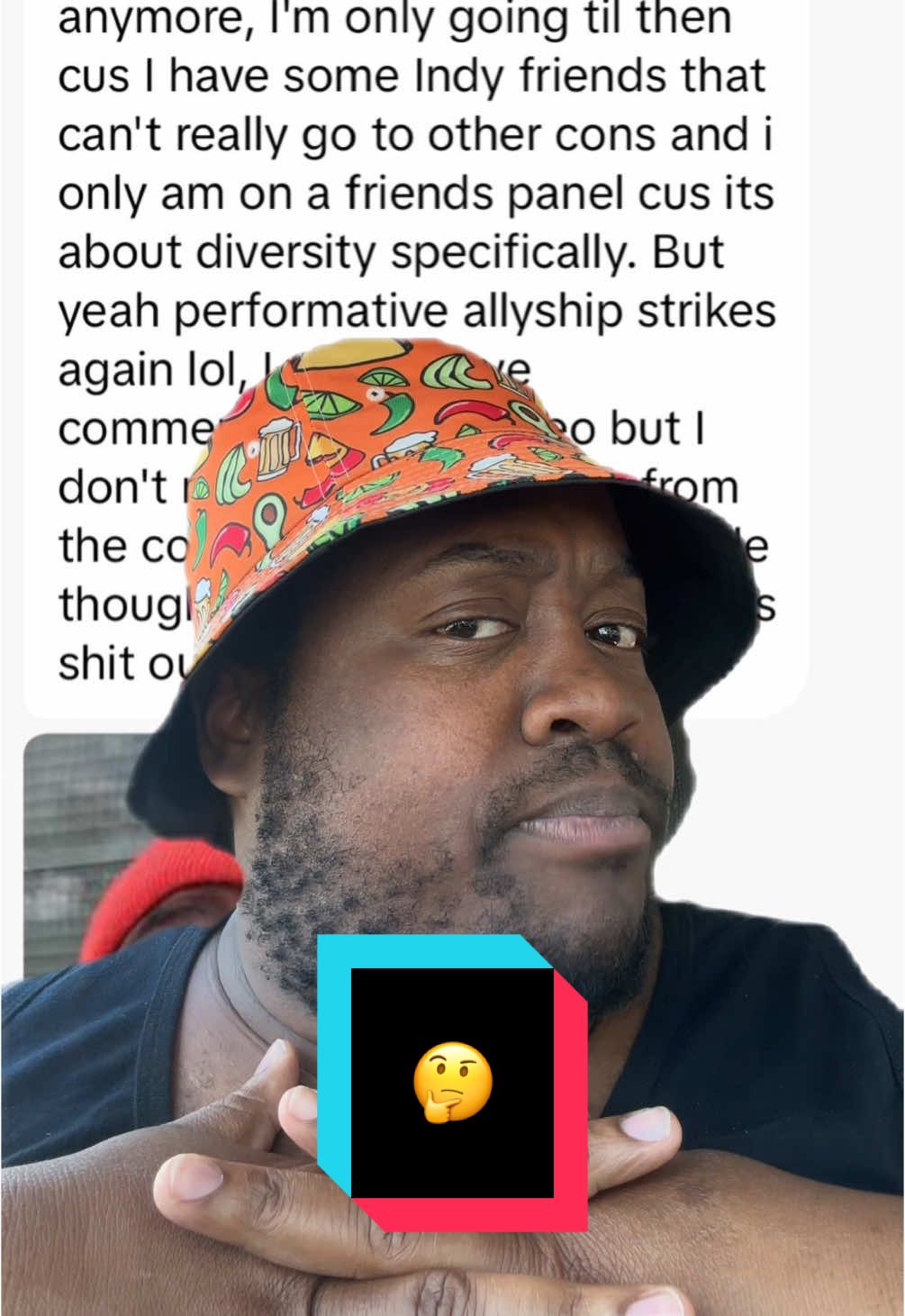 A post by @nurdrocks on TikTok caption: Replying to @Charlotte Moore-Lambert  I genuinely care so much about my friends in the community and I have a quite a bit of patience. I also know that many people are just gonna go no matter what is said because they just want to 🤷🏾‍♂️ I just hope that maybe we can start chipping away at what I think is the deeper “WHY” question without turning on each other and losing the overall fight against the ones that made the problem in the first place 🙏🏾 #ttrpgtok #ttrpgtiktok #gencon #gencon2025 #tabletopgames #nerds #indiegames #actualplay #leftisttiktok #bluebracelet #performativeactivism #change 