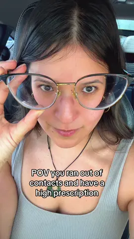 A post by @spookybabie on TikTok caption: Just a girl in a blurry world #glasses #fyp 