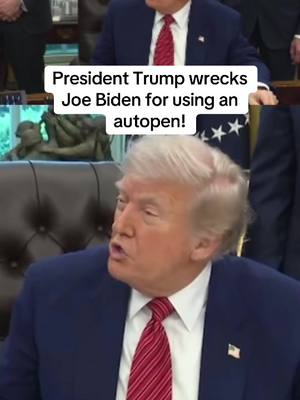 A post by @teamtrump on TikTok caption: Who was operating the autopen?!!!? #maga #donaldtrump #joebiden