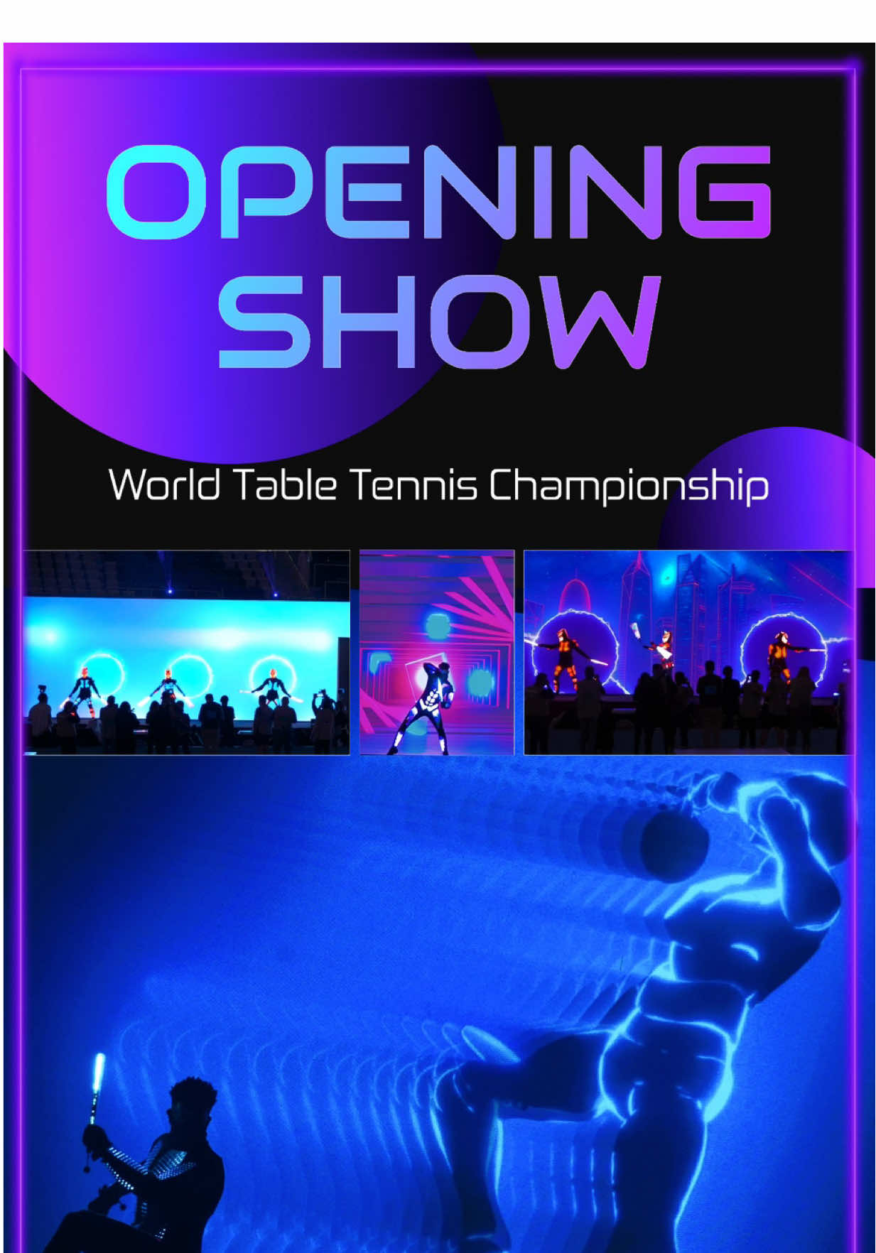 A post by @hishnikisveta on TikTok caption: We were honored to take part in the creation of a multimedia light show for the Opening Ceremony of the ITTF World Table Tennis Championships Finals 2025 in Qatar. It was a great privilege for us to be entrusted with this project — to bring together technology, performance, and emotion into a powerful visual story. Our team at ShineScreed gave it everything: from the concept to the final performance, we crafted a unique narrative starting with a simple table tennis game between two characters — Saree & Sareea. The story began with a rally, where the ball soared into space — symbolizing the global start of the championship — and returned to Earth, connecting nations through the spirit of sport. Through light, animation, choreography, and symbolism, we aimed to show how table tennis unites people and cultures, inspiring a sense of excellence, movement, and global connection. ⸻ #ITTF2025 #Doha2025 #WorldTableTennis #WTTFinals2025 #OpeningCeremony #ShineScreed #LightShow #MultimediaShow #StagePerformance #TableTennis #SportUnites #QatarEvents #EventProduction #CreativeShow #LEDShow #Choreography #AnimationDesign #LivePerformance #EventTechnology #SportsArt #VisualStorytelling #ShowProduction #InternationalEvent #DigitalArtShow #TechAndArt #CulturalPerformance #GlobalEvent #SportInspiration #SareeAndSareea #ITTFOpeningShow