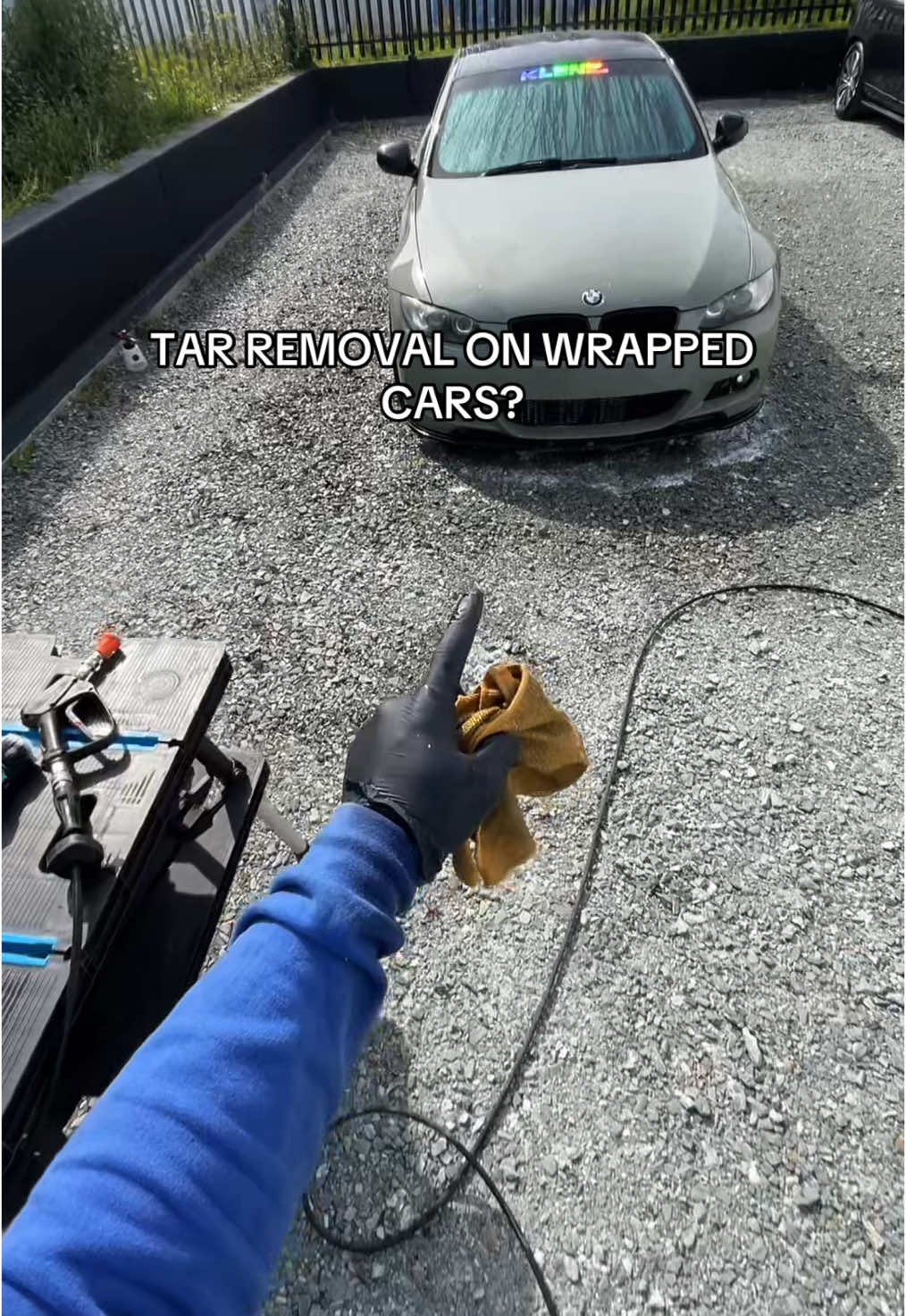 A post by @nsn.autodetailing on TikTok caption: Tar Removal on Wrapped Cars #cardetailing #cardetailer #fyp 