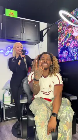A post by @coco.shinele on TikTok caption: PEACE-OUT NOW ! 🔥 @𝐃’𝐆𝐎𝐑𝐃 ♣️  #cocoshinele #fyp #femalebarber #atl 