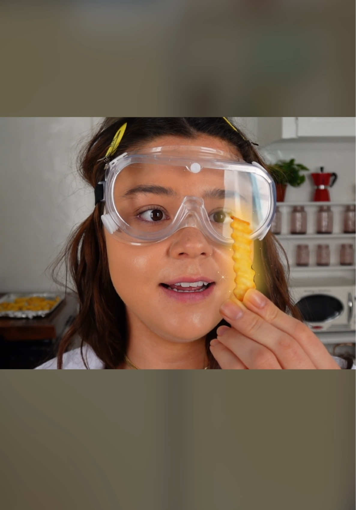 A post by @rachelocool on TikTok caption: MAKEUP + FRENCH FRY = my new YT video out now ;) #makeuptutorial #contour #skintint 