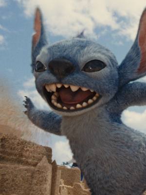 A post by @disney on TikTok caption: Sometimes when you're seeking calmness, life comes at you with a chaotic blue alien. Watch Lilo & Stitch only in theaters.