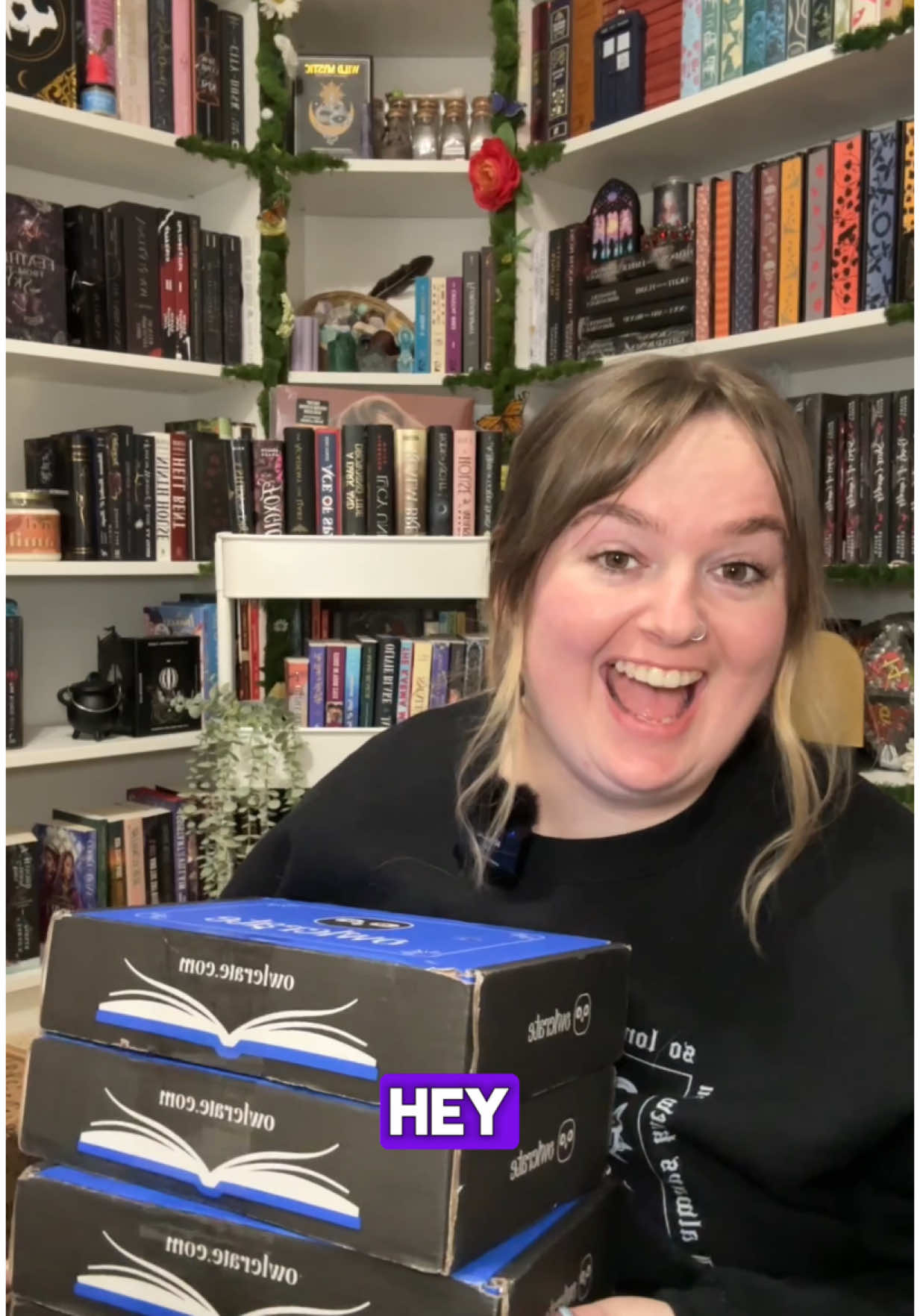 A post by @fictional.deanna on TikTok caption: final unboxing of the massive book haul 🙂‍↕️ #BookTok #booktoker #bookish #bookrecs #fairyloot #fairylootunboxing #owlcrate #unboxing #bookunboxing #bookhaul #bookmail #bookishthoughts #bookishhumor 