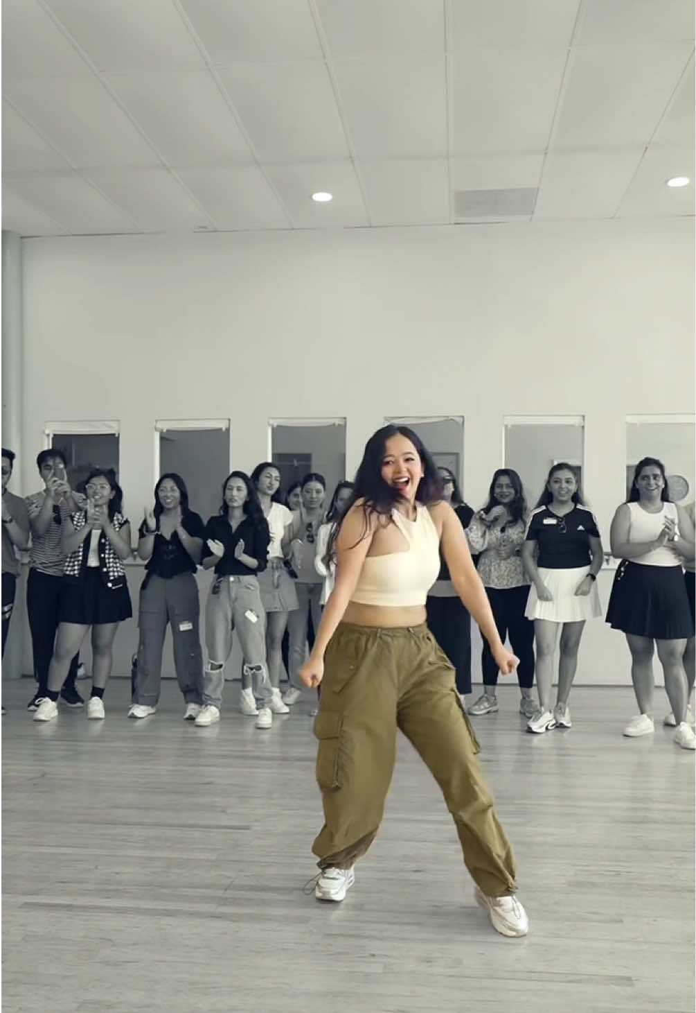 A post by @rajaniyonjan on TikTok caption: Two workshops in—and my heart is full. Thank you for showing up and dancing your hearts out. You made it all so special. A big thank you to our amazing @drishyastudios for capturing these beautiful moments. Cant wait to share the next idea with you— stay tuned! #danceroomglobal #danceroomglobalworkshop #bollywooddanceworkshop 