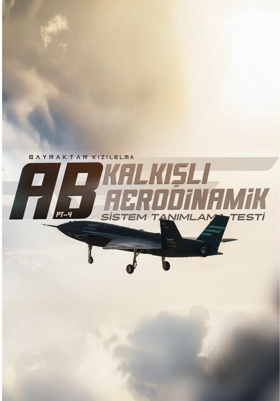A post by @selcuk on TikTok caption: Bayraktar #KIZILELMA PT-4 ✈️🚀🍎 🛫 AB Kalkışlı Aerodinamik Sistem Tanımlama Testi 🛫 AB-Assisted Takeoff Aerodynamics System Identification Test #MilliTeknolojiHamlesi 🌍🇹🇷