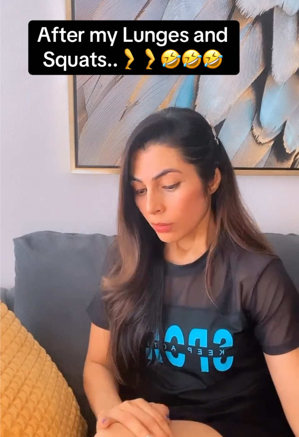 A post by @rubyyyk on TikTok caption: 🤣🤣 🤣🤣🤣🤣after my leg 🦵 day in gym 🤣🤣🤣🤣 #unfreezemyaccount#onthisday#funnymemes#husbandwifecomedy#gujju#gujjucomedy#gujjurocks#ruby_k#unfrezzmyaccount#creatorsearchinsights#comedyvideos#viewsproblem 