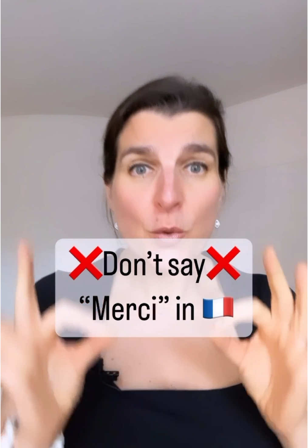 A post by @learnfrenchwithmaud on TikTok caption: Don’t say « merci » in 🇫🇷🇬🇧? C’est parti on y va 🙌😃👍 Which one is your favorite?  Comment below ⬇️  Do you want to learn even more French ?  ➡️Every Sunday an entire workshop with a long exclusive videos + subtitles + text & audio + Exercices &bonus 🥰  ➡️ Every Wednesday a podcast🎙️ Sign up here ⬇️ (direct link in Bio) https://learnfrenchwithmaud.substack.com 🇫🇷☺️😍🙌 Ecris, répète et à bientôt (Write Repeat and see you soon ) [learn French, French vocabulary , French language, basic French words, vocabulary, English words, easy learning languages]