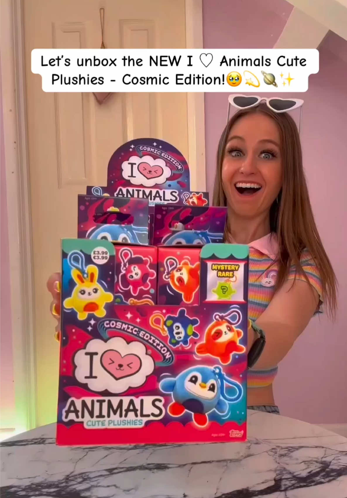 A post by @rhia.official on TikTok caption: #AD (AMSR) Let’s unbox the NEW I ♡ Animals Cute Plushies – Cosmic Edition!😍💫🪐✨ EXCITING NEWS!! I’ll be attending the I ♡ Animals LAUNCH PARTY at the Booghe Toy Store in Birmingham on June 14th 2025, 2pm - 6pm!🥳✨Registration for the event is NOW OPEN!! For more info click the link in my BIO!!👆🏻🩷 #asmr #foryou 