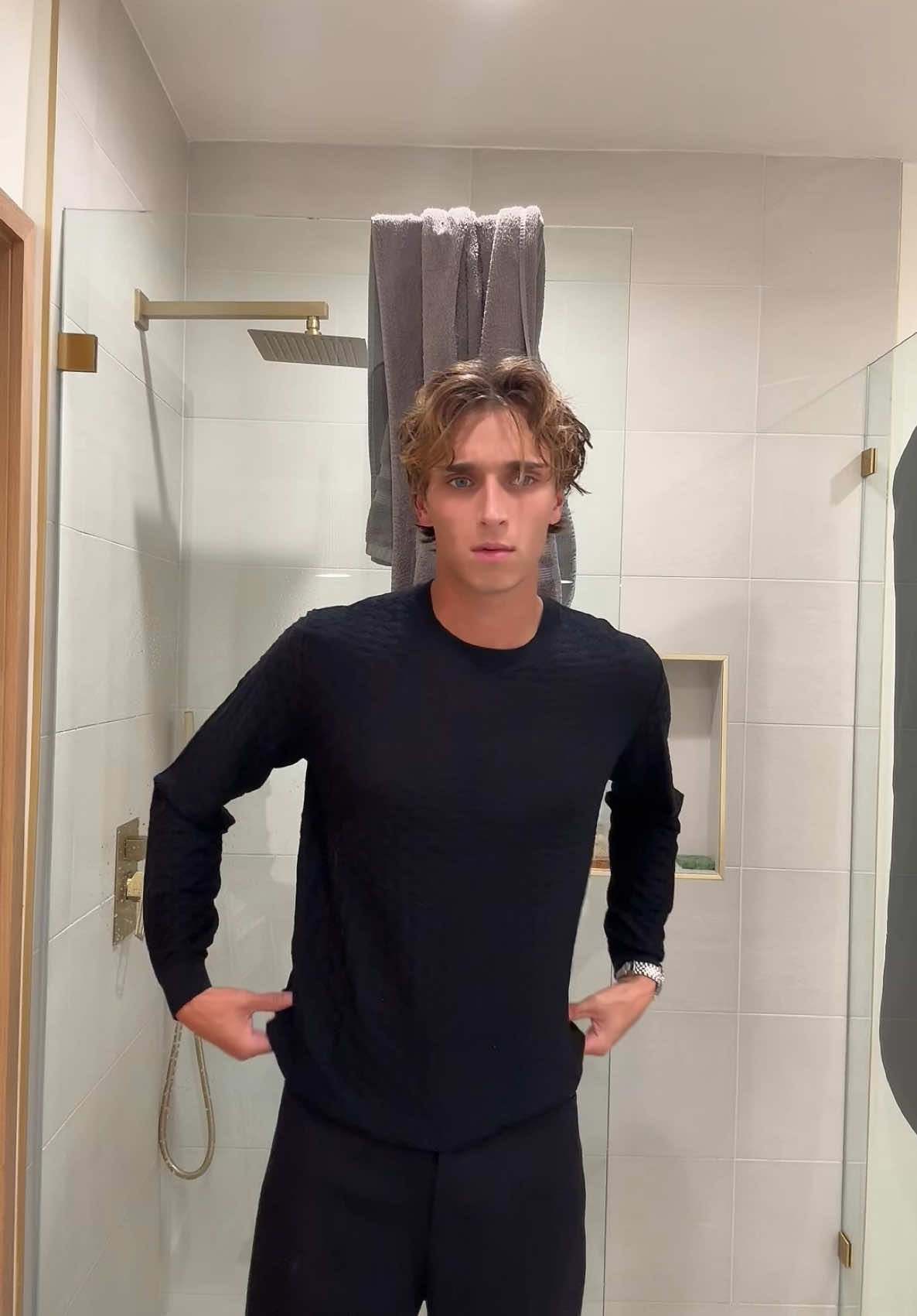 A post by @joshrichards on TikTok caption: Quick scent check before stepping out with @Armani beauty  #emporioarmani #strongerwithyoupartner