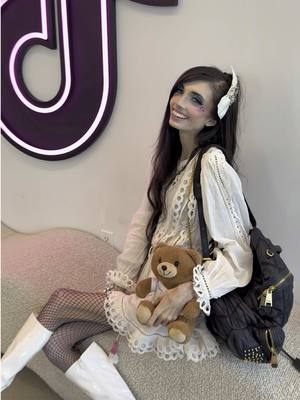 A post by @eugeniaxo on TikTok caption: A magical day at the TikTok NYC office… 🦄💖🧸 thank you so much @TikTok for having me!! I’m so incredibly grateful for this experience and everyone who made it so special! 🩵✨🌃 #tiktok #nyc #newyorkcity 