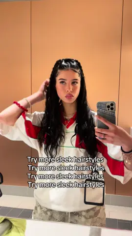 A post by @sanaamanda on TikTok caption: Your sign💋💋💋 #fyp #sleekhair #hairstyle #sleekhairstyle 