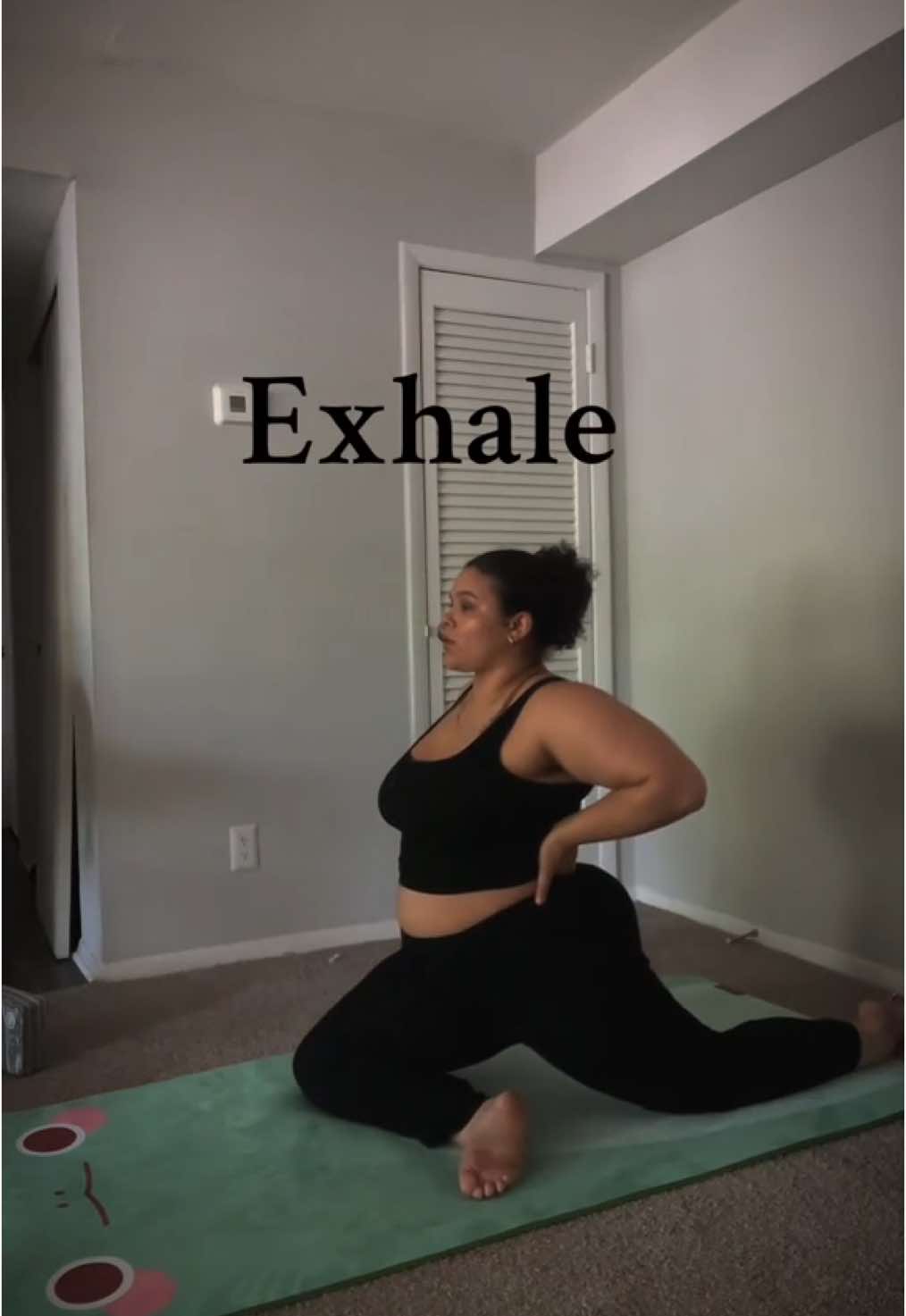 A post by @queennshaee on TikTok caption: Exhale #poetry #poetrytok #yoga 