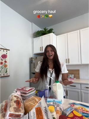 A post by @emmamarie on TikTok caption: 10/10 grocery haul 👏🏼✨🍓🥦