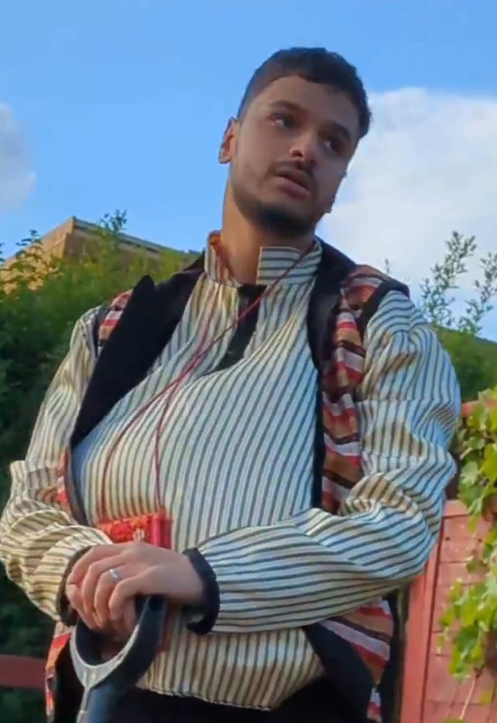 A post by @razioff on TikTok caption: Abu Antar working in the garden EP1 