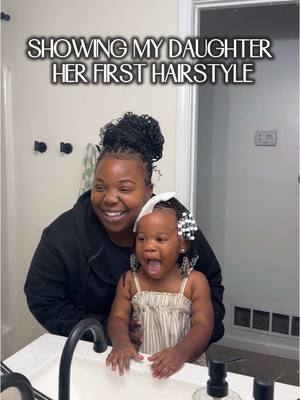 A post by @janiceyalittle on TikTok caption: And to think I was scared to be a girl mom 💕🎀 God knew exactly what I needed. #girlmom #momof3 #hairstyle #girlhairstyle #toddlersoftiktok #hairvlog 