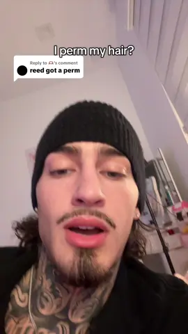 A post by @.reedwoehrle on TikTok caption: Replying to @🫶🏽 Hope this clears up the perm allegations 😂