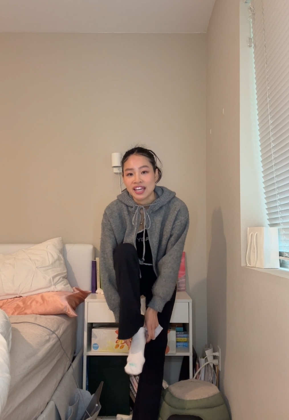 A post by @lizzymwong on TikTok caption: If she could talk I think my grandma would approve of this outfit 😌 #grwm #casualoutfits #visitingmygrandma #getdressedwithme 