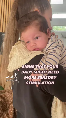 A post by @develobaby on TikTok caption: Motor restlessness is quite common in babies and can manifest in different ways. What these signs have in common is that the baby is seeking sensory stimulation to calm down and fall asleep. Examples include: 🎈 Pronounced physical movement. The baby may move around and flap their arms and legs to feel the boundaries of their own body. 🎈 A high need for movement to fall asleep (e.g., bouncing in a baby hammock, being pushed in a pram/stroller, or being rocked on a Pilates ball). 🎈 A strong need to be held tightly or wrapped. 🎈 A strong need for sucking (breastfeeding, pacifier). 🎈 Continuous head movement, back and forth. 🎈 Pressing up against the side or head of the bed. If one or more of these behaviors are challenging your family’s sleep, I think it’s important to know that in most cases, they can be alleviated by stimulating the primary senses during the day. The video shows one example of how to stimulate the tactile sense. I’ve made the best-practice exercises easily accessible in my program, “DeveloBaby - Sleep.” The program includes simple and enjoyable sensory-stimulating exercises demonstrated on real babies, along with plenty of tips for better baby sleep. You can find the program on my webshop (link in bio)  Check out my Trustpilot (link in bio) to read about other parents’ experiences with the program. Get 15% discount today❗️ With love, Maria ♥️ . . . . #Sensoryseeker #sensoryintegration #tactilesense #fussynights #tactilesense #vestibularsense #colic #reflux #premature #sensoryintegrationsexercises #babyexercises #baby #babyhack