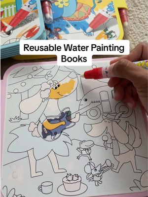 A post by @kassieemariee on TikTok caption: How Cool Are These Reusable Water Painting Books…#art #doodle #waterpainting #crafts #reusable #kidsoftiktok #tiktokshop #fypシ #viral 