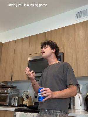 A post by @alexanderstewart on TikTok caption: had to sing this one in the new kitchen obviouslyyyyy 💙 follow me on ig for all the new updates 🥹 #sing #singing #cover 