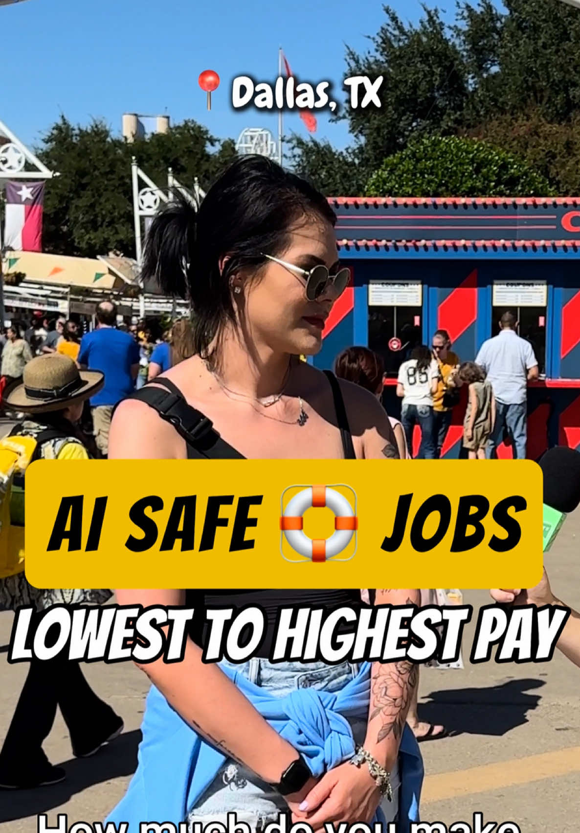 A post by @salarytransparentstreet on TikTok caption: These are some of the top jobs that are safest from Al and robot automation, according to the US Career Institute, ranked in order from lowest to highest pay! Are you worried about Al/robot automation replacing you at your job? #salarytransparentstreet #salarytransparency #paytransparency #aisafejobs #jobssafefromai #salarytransparentstreet