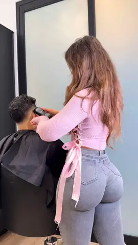 A post by @evanamariaaa on TikTok caption: Low drop fade is my haircut of the day! 