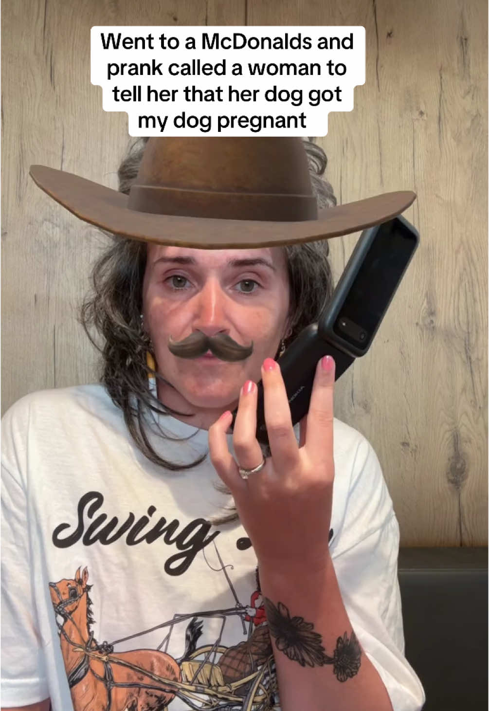 A post by @sarahsoda5 on TikTok caption: #suedillon #prankcall #dogsoftiktok 