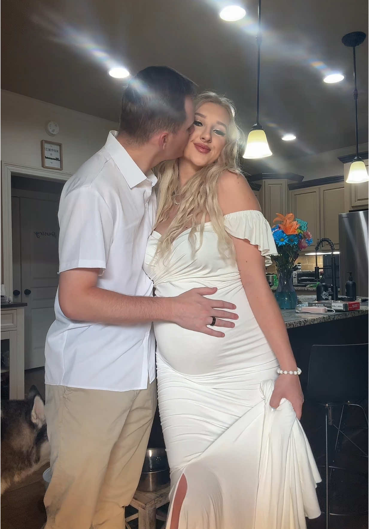 A post by @heather_swain11 on TikTok caption: Maternity shoot 🩵🩵🩵 #maternityphotoshoot #31weekspregnant 