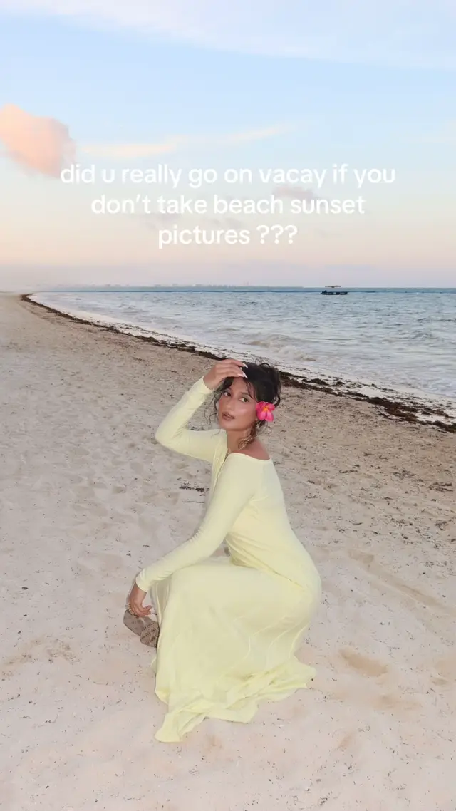 A post by @jawarshere on TikTok caption: did you really go on vacation if you don’t take sunset pictures at the beach ?!?! #outfitinspiration #beachphotoshoot #summerlooks 