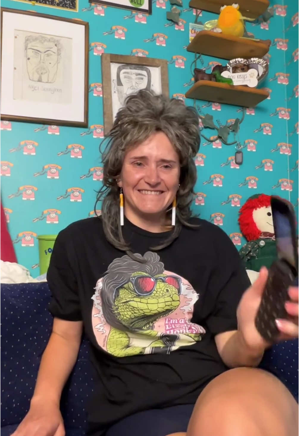 A post by @sarahsoda5 on TikTok caption: I’m a lot lizard honey #fyp #prankcall #suedillon 