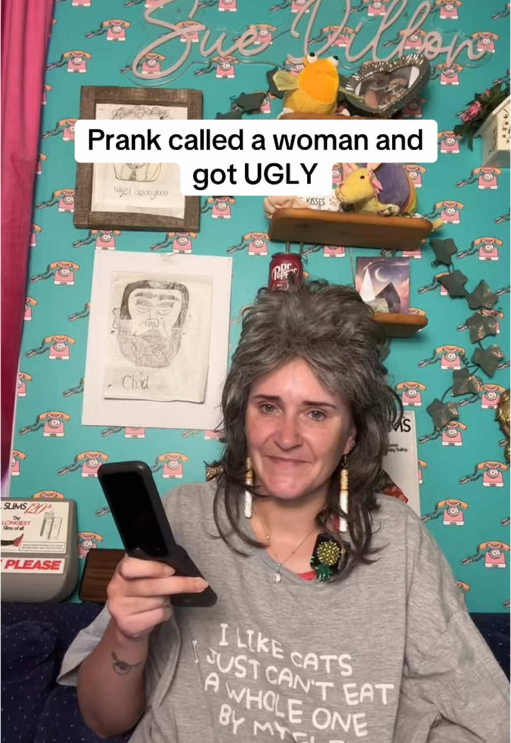 A post by @sarahsoda5 on TikTok caption: #fyp #prankcall #suedillon 