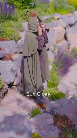 A post by @christopherclaflin on TikTok caption: This thing is cool. Literally. It will keep you cool in the sun. 🌞 #cloak #cloaks #cosplay #fantasy #knights #gnomes #wizards