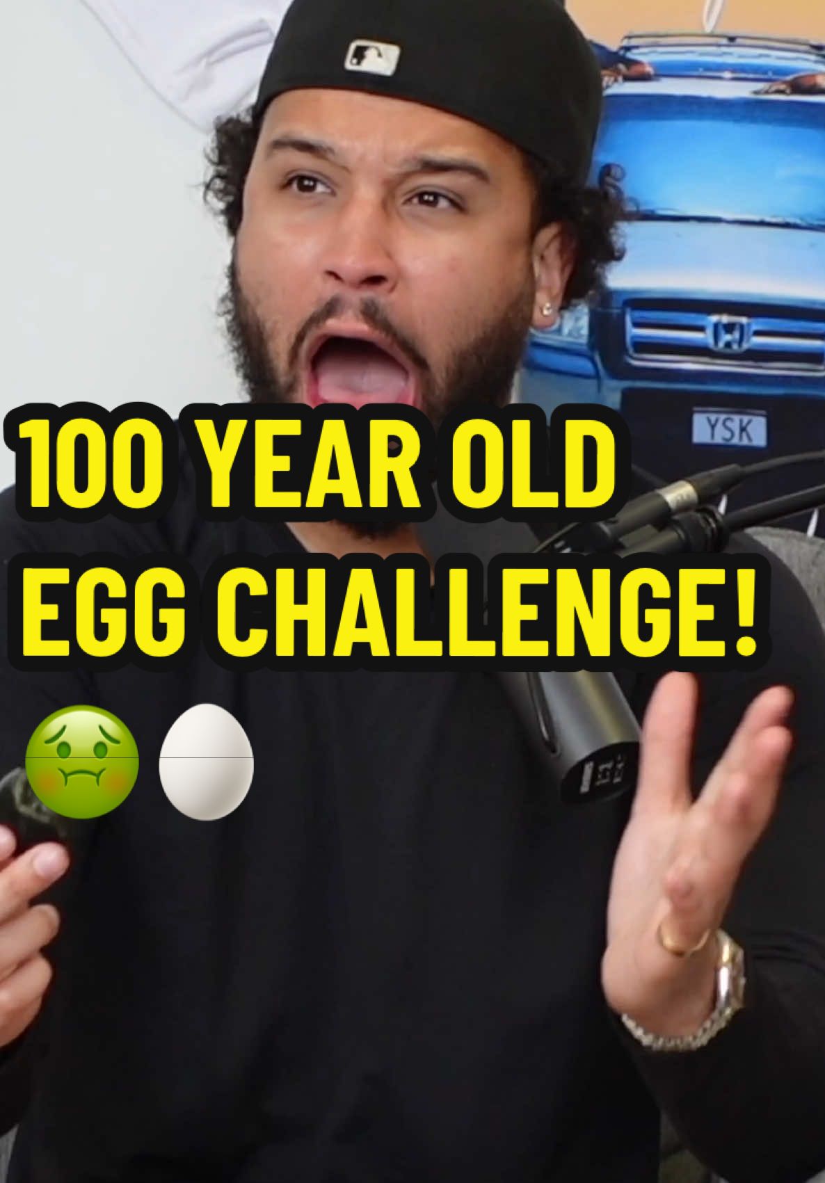 A post by @thepsh8 on TikTok caption: The 100. year Old Egg Challenge! No one wa harmed! Comedy Purposes!