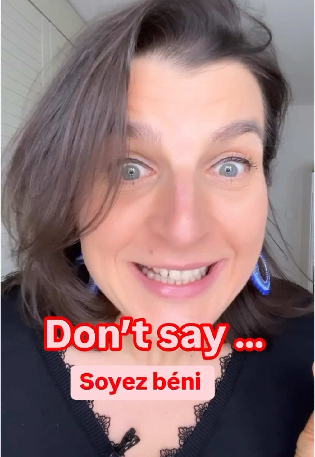 A post by @learnfrenchwithmaud on TikTok caption: Don’t’ say « soyez béni » in 🇫🇷🇬🇧 C’est parti on y va 🙌😃👍 What do you say in your language ? Gesundheit? salud? … Comment below ⬇️  Do you want to learn even more French ?  ➡️Every Sunday an entire workshop with a long exclusive videos + subtitles + text & audio + Exercices &bonus 🥰  ➡️ Every Wednesday a podcast🎙️ Sign up here ⬇️ (direct link in Bio) https://learnfrenchwithmaud.substack.com 🇫🇷☺️😍🙌 Ecris, répète et à bientôt (Write Repeat and see you soon ) [learn French, French vocabulary , French language, basic French words, vocabulary, English words, easy learning languages]