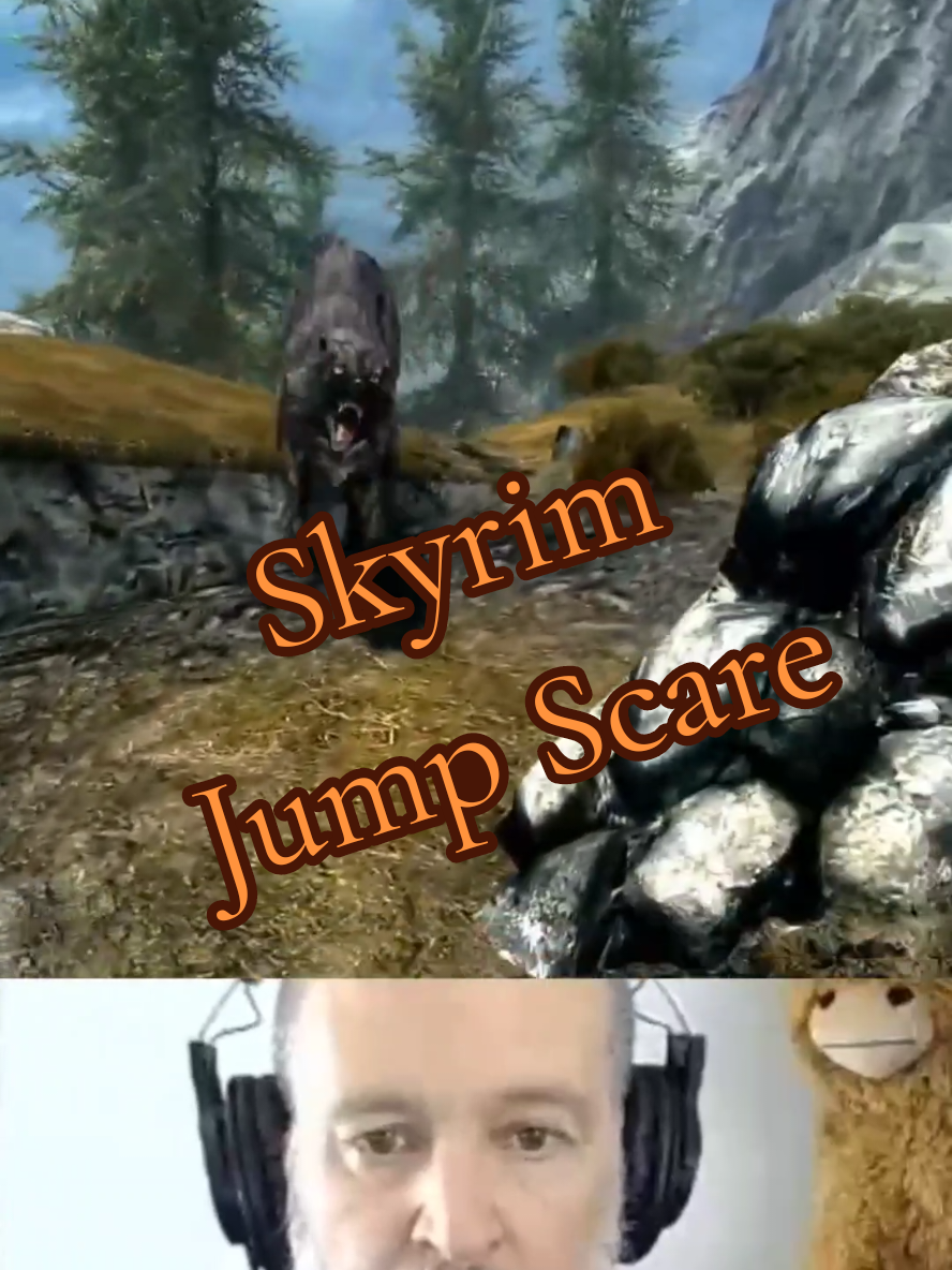 A post by @naturalgeekery on TikTok caption: That was just RUDE!! #skyrim #jumpscare #twitch 