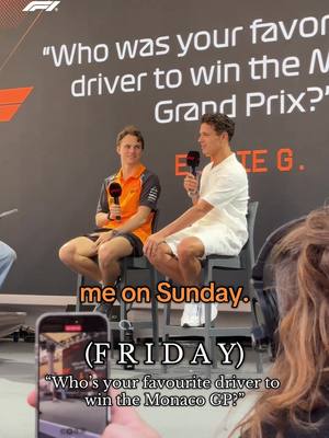 A post by @f1 on TikTok caption: @Lando Norris really manifested that 🤩 #F1 #formula1 #monacogp #landonorris #mclaren @F1 The Album #f1themovie 