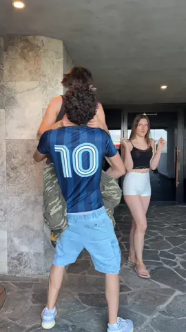 A post by @boysonvacation on TikTok caption: She didn’t expect that 😇 @Sophie @lauraxsophien_ #happiness #wonderful #couple #lovers 