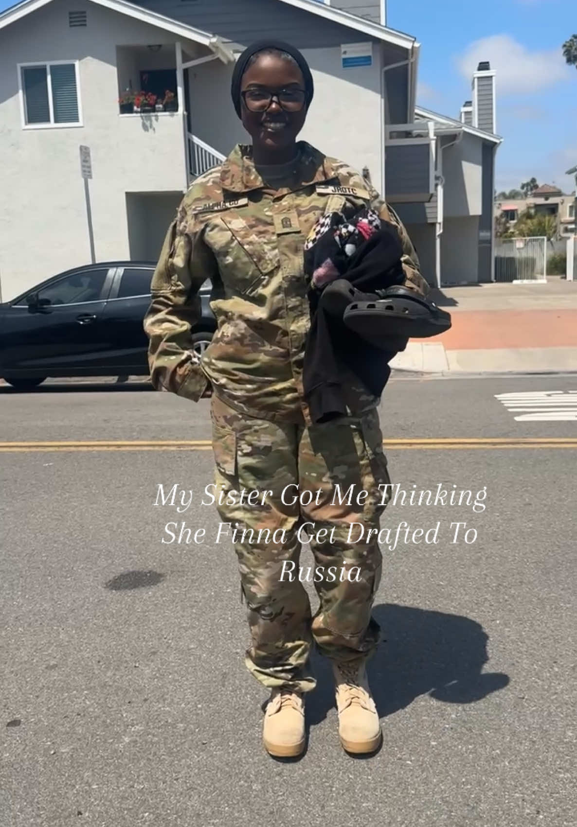 A post by @aiisha_g0lden6 on TikTok caption: She Look So Cute!💙😭 #jrotc #fypage #fypシ #trending #uniform #fyppppppppppppppppppppppp 