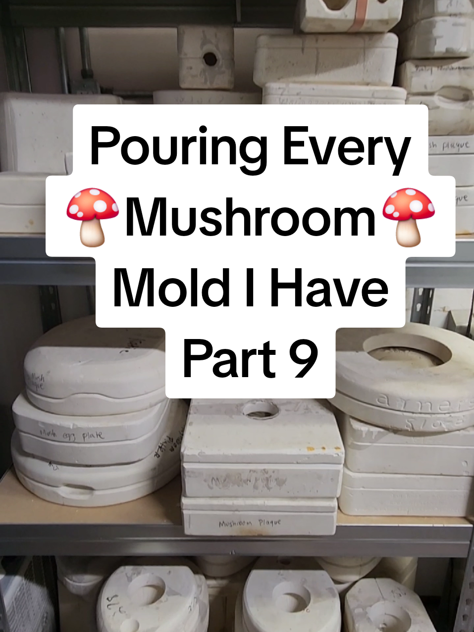 A post by @thedepressedceramicist on TikTok caption: Mushroom molds part 9! www.artroomusa.com #theartroomsedaliamo #mysterymolds #mysterymold #ceramics #ceramicstudio #slipcast #ceramicshop #smallbusiness #sedaliamo #slipcasting #mushrooms 