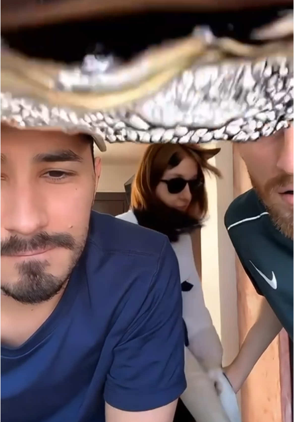A post by @whenericmetseb on TikTok caption: Who is this stranger that is behind us and where did they come from 😭 #fyp #trend #mermaid #viral 