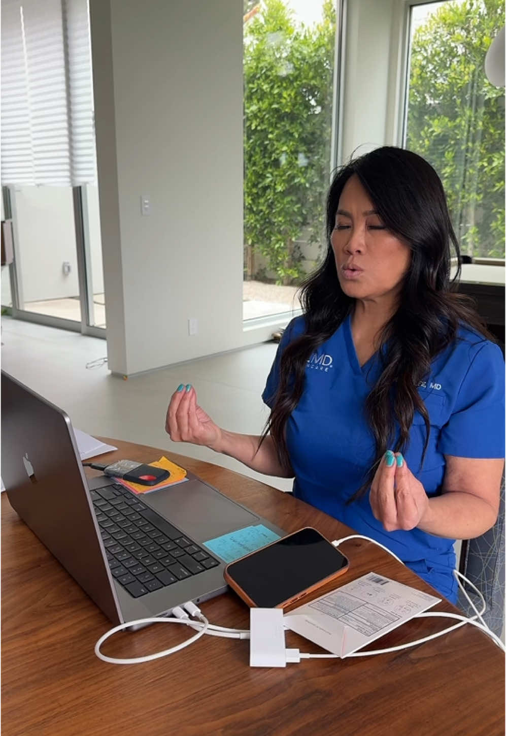 A post by @drpimplepopper on TikTok caption: Working on @SLMD, by Dr Pimple Popper content even though it’s still the weekend! Enjoy your 3 day weekend 🇺🇸  and thank you to all of you for your service. ❤️❤️❤️ #drpimplepopper #breakingout #memorialday 