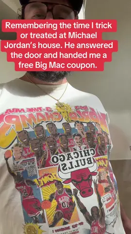 A post by @brettgelman on TikTok caption: Have had this championship shirt since they won!!! The GOATS #michaeljordan #scottiepippen #chicagobulls #chicago #goat 