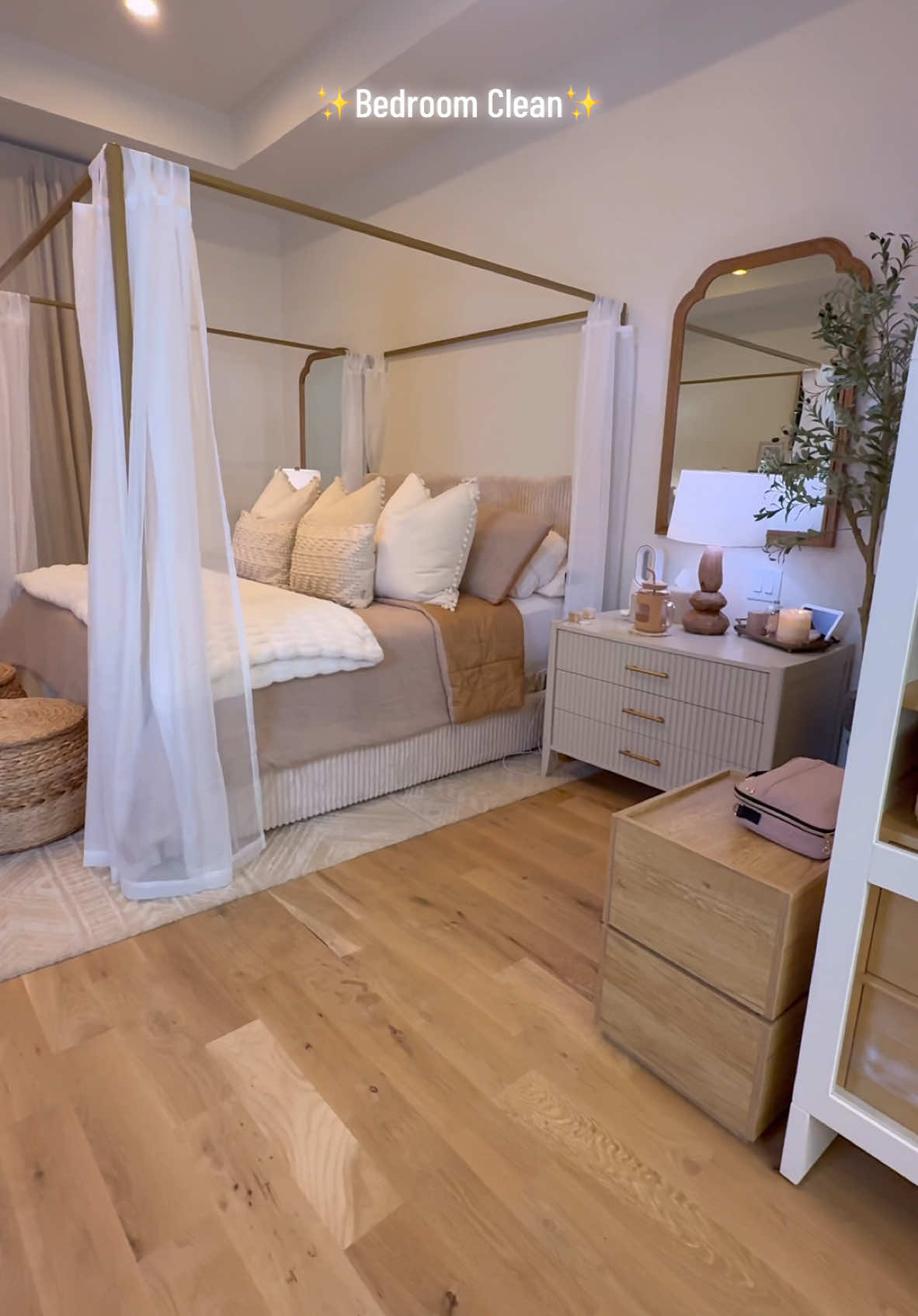 A post by @operation_niki on TikTok caption: My bedroom needed some TLC! 🧽🫧✨Reset/Clean my bedroom with me! #clean #CleanTok #cleanhome #organization #organizedhome #restock #refill #momtok #sahm #asmr #restock #CleaningHack #cleaningtips #cleaningmotivation #cleanwithme #speedclean #deepclean
