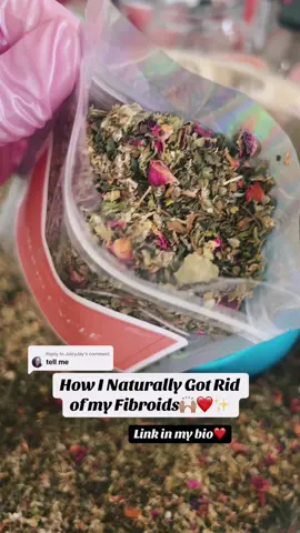 A post by @quartzyblu on TikTok caption: Replying to @JuicyJay My perfectly blended hormone balancing tea is what got rid of my fibroids and the same for so many other women. You can get it from the link in my bio❤️✨ #hormonebalancingtea #fibroidtea #womenshealth 